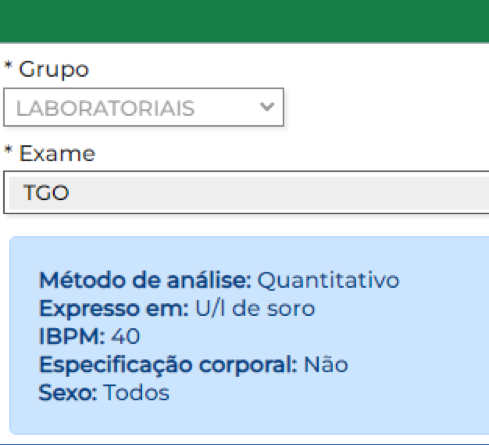 Cadastro nativo de exames adicionais